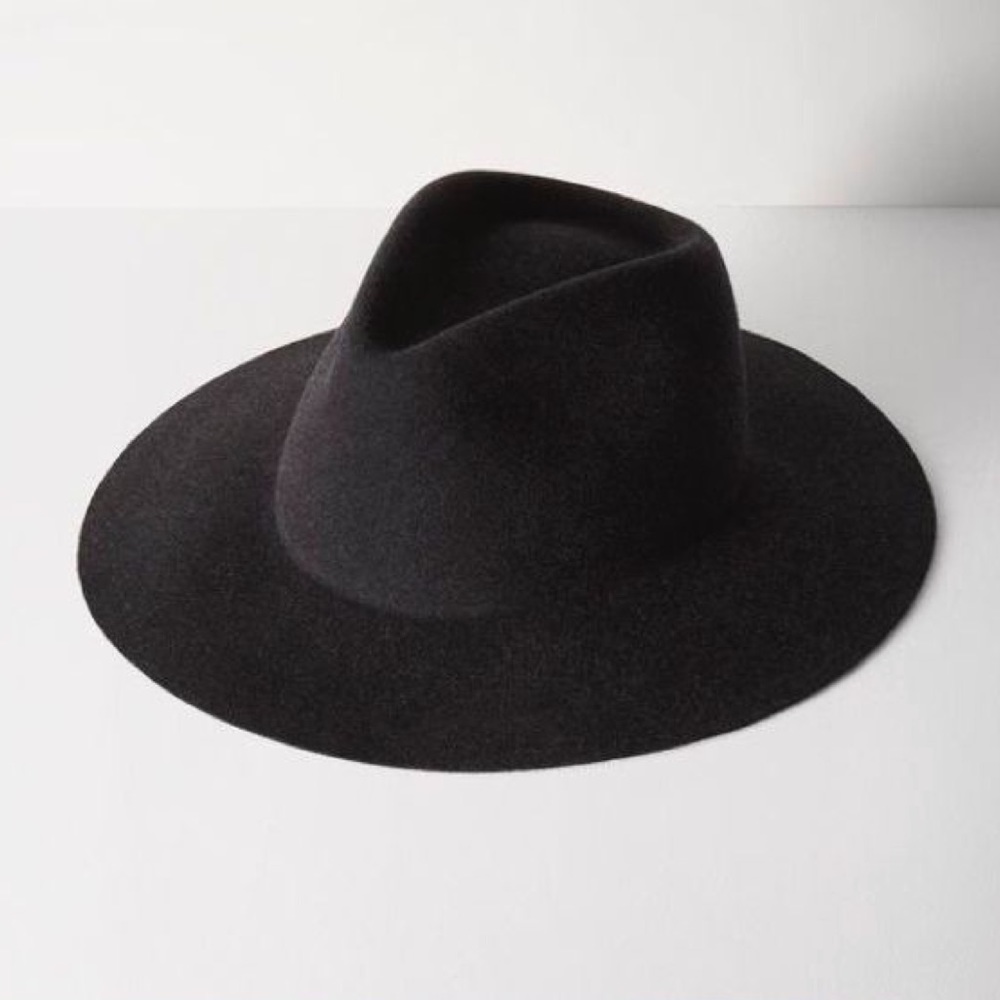 rag & bone charcoal range fedora - 100% wool
